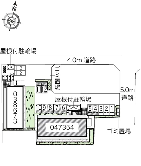 ★手数料０円★草加市草加３丁目　月極駐車場（LP）